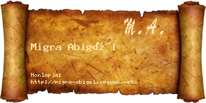 Migra Abigél névjegykártya
